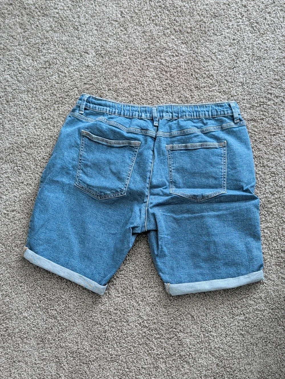 Men's Primark Blue Distressed Denim Shorts Size XL
